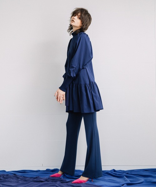 AULA AILA（アウラアイラ）の「ティアードチュニック（シャツ/ブラウス・レディース・ブラック/ネイビー/パープル・0）」の6枚目の写真