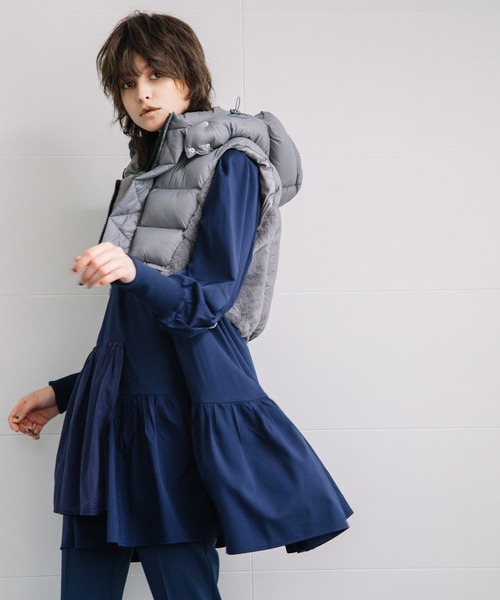 AULA AILA（アウラアイラ）の「ティアードチュニック（シャツ/ブラウス・レディース・ブラック/ネイビー/パープル・0）」の18枚目の写真