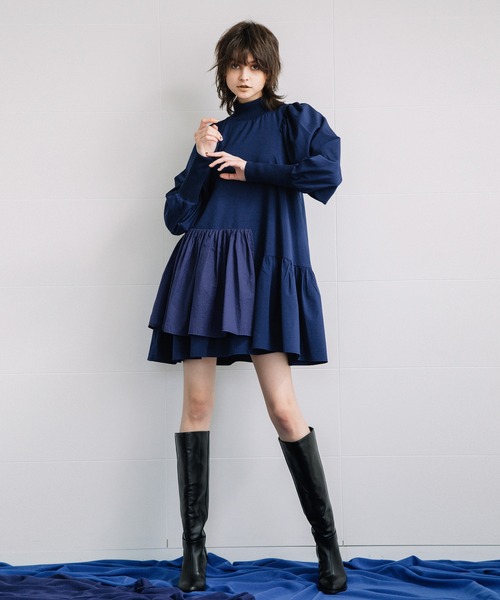 AULA AILA（アウラアイラ）の「ティアードチュニック（シャツ/ブラウス・レディース・ブラック/ネイビー/パープル・0）」の21枚目の写真