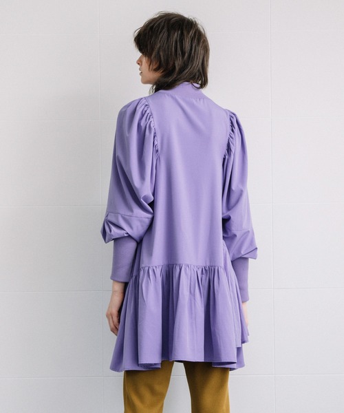 AULA AILA（アウラアイラ）の「ティアードチュニック（シャツ/ブラウス・レディース・ブラック/ネイビー/パープル・0）」の7枚目の写真