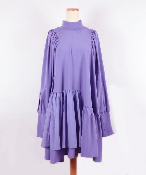 AULA AILA（アウラアイラ）の「ティアードチュニック（シャツ/ブラウス・レディース・ブラック/ネイビー/パープル・0）」の8枚目の写真