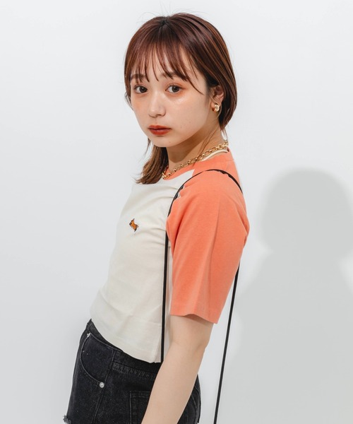 nemne store(ネンネストア)の「ラグラン切替アソートTシャツ(Tシャツ/カットソー・レディース・ブラック/ネイビー/グレー/ピンク・フリー)」の16枚目の写真