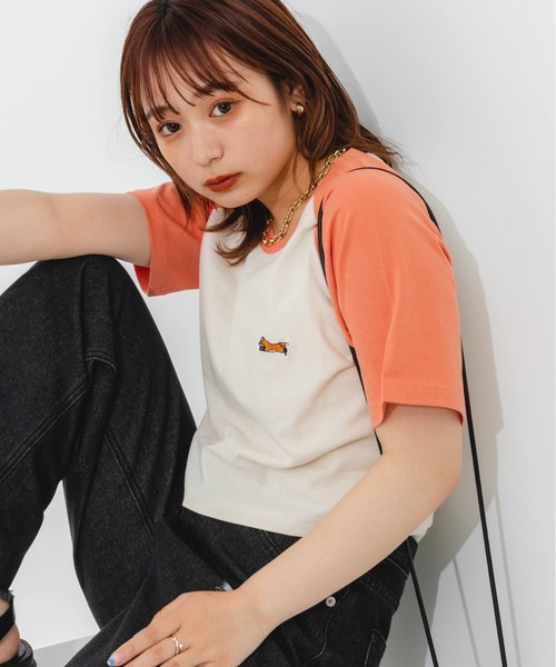 nemne store(ネンネストア)の「ラグラン切替アソートTシャツ(Tシャツ/カットソー・レディース・ブラック/ネイビー/グレー/ピンク・フリー)」の22枚目の写真