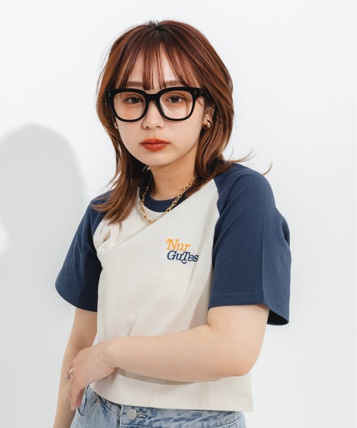 nemne store(ネンネストア)の「ラグラン切替アソートTシャツ(Tシャツ/カットソー・レディース・ブラック/ネイビー/グレー/ピンク・フリー)」の20枚目の写真