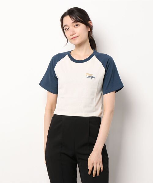 nemne store(ネンネストア)の「ラグラン切替アソートTシャツ(Tシャツ/カットソー・レディース・ブラック/ネイビー/グレー/ピンク・フリー)」の11枚目の写真