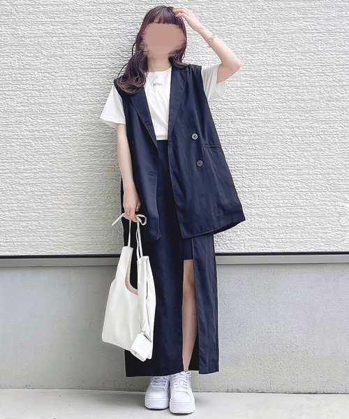 toucher du brise（トゥシェドブリーズ）の「【yuririnコラボ】スリットちら見せタイトスカート（スカート・レディース・ブラック/ピンク/ベージュ・S/M）」の4枚目の写真