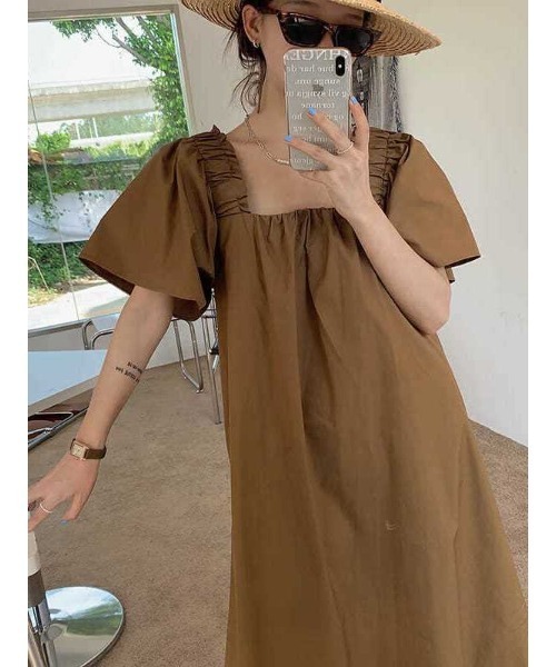 Ritzy（リッツィー）の「ボリュームスリーブ半袖ワンピース