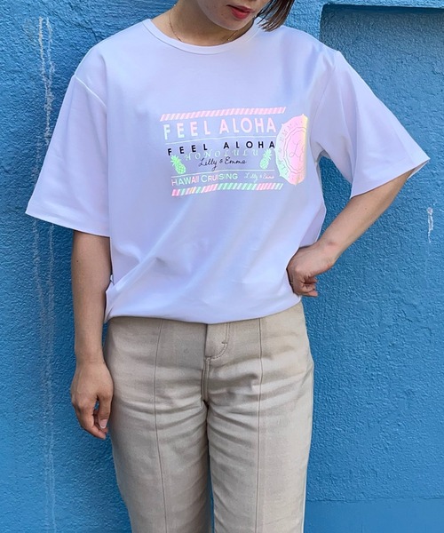 UNION STATION（ユニオンステーション）の「【Lilly&Emma/リリー&エマ】 別注 オリジナルTシャツ/半袖 プリントTEE（Tシャツ/カットソー・メンズ・ホワイト/ホワイト系その他/ホワイト系その他2・LL/M/L）」の14枚目の写真