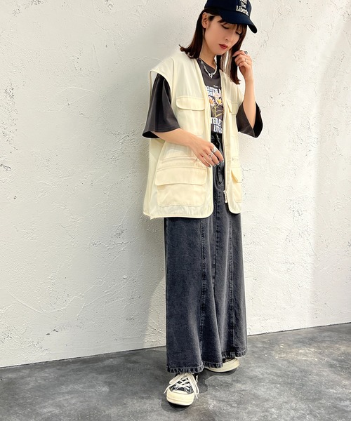 apres jour mignon(アプレジュールミニョン)の「フィッシングベスト【ZOZOTOWN限定アイテム】(ベスト・レディース・ブラック/アイボリー/カーキ・フリー)」の7枚目の写真