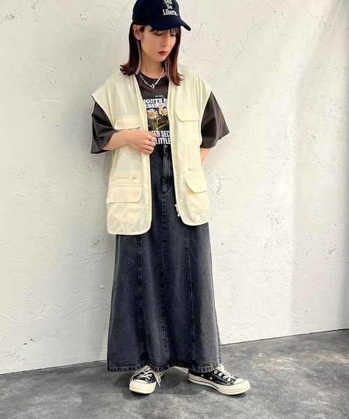 apres jour mignon(アプレジュールミニョン)の「フィッシングベスト【ZOZOTOWN限定アイテム】(ベスト・レディース・ブラック/アイボリー/カーキ・フリー)」の8枚目の写真