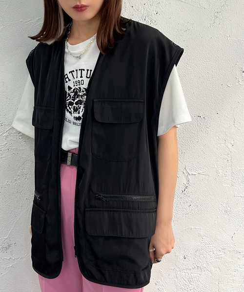 apres jour mignon(アプレジュールミニョン)の「フィッシングベスト【ZOZOTOWN限定アイテム】(ベスト・レディース・ブラック/アイボリー/カーキ・フリー)」の11枚目の写真