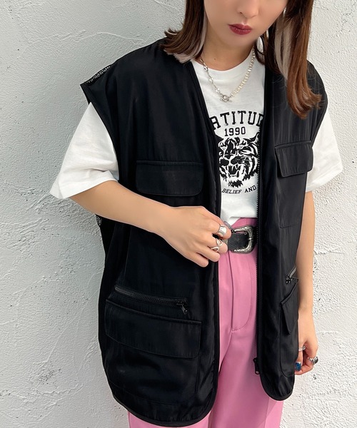 apres jour mignon(アプレジュールミニョン)の「フィッシングベスト【ZOZOTOWN限定アイテム】(ベスト・レディース・ブラック/アイボリー/カーキ・フリー)」の12枚目の写真