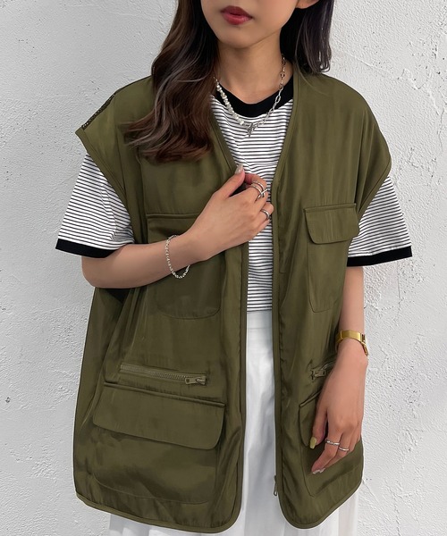 apres jour mignon(アプレジュールミニョン)の「フィッシングベスト【ZOZOTOWN限定アイテム】(ベスト・レディース・ブラック/アイボリー/カーキ・フリー)」の17枚目の写真