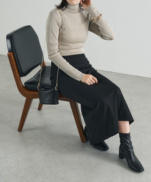 PAPILLONNER（パピヨネ）の「ホールド力抜群/ストレッチショートブーツ/PAPILLONNER/パピヨネ（ブーツ・レディース・ブラック/オフホワイト・S/M/L）」の21枚目の写真