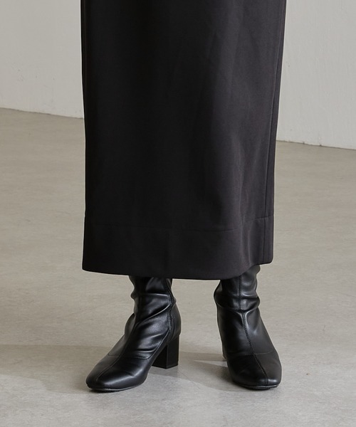 PAPILLONNER（パピヨネ）の「ホールド力抜群/ストレッチショートブーツ/PAPILLONNER/パピヨネ（ブーツ・レディース・ブラック/オフホワイト・S/M/L）」の20枚目の写真