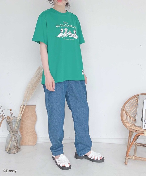 AS KNOW AS plus（アズノゥアズプラス）の「●101匹わんちゃんTシャツ 【Disney（ディズニー）】（Tシャツ/カットソー・レディース・オレンジ/グリーン/オートミール/スミクロ・FREE）」の13枚目の写真