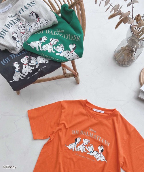 AS KNOW AS plus（アズノゥアズプラス）の「●101匹わんちゃんTシャツ 【Disney（ディズニー）】（Tシャツ/カットソー・レディース・オレンジ/グリーン/オートミール/スミクロ・FREE）」の15枚目の写真