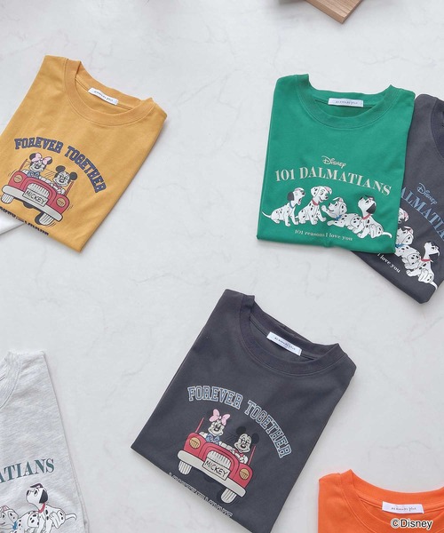 AS KNOW AS plus（アズノゥアズプラス）の「●101匹わんちゃんTシャツ 【Disney（ディズニー）】（Tシャツ/カットソー・レディース・オレンジ/グリーン/オートミール/スミクロ・FREE）」の12枚目の写真