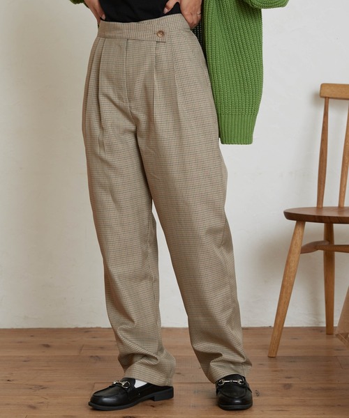 WEGO（ウィゴー）の「WEGO/【セットアップ対応商品】ベルトデザインタックスラックス（スラックス・レディース・ブラック/グレー/ベージュ系その他2・FREE）」の3枚目の写真