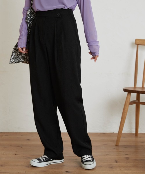 WEGO（ウィゴー）の「WEGO/【セットアップ対応商品】ベルトデザインタックスラックス（スラックス・レディース・ブラック/グレー/ベージュ系その他2・FREE）」の5枚目の写真