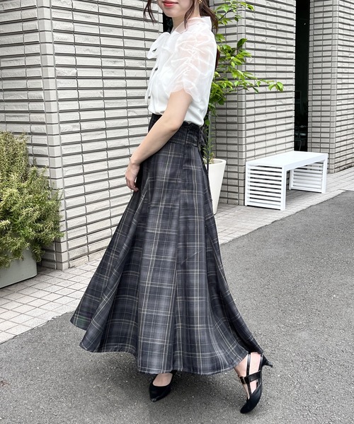 NOMAE（ノーマエ）の「シアーリボンレイヤードトップス（シャツ/ブラウス・レディース・ホワイト/ライトブルー/ブラック/ライトピンク・FREE）」の18枚目の写真