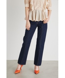 rienda | センターピンタックデニムパンツ(デニムパンツ)