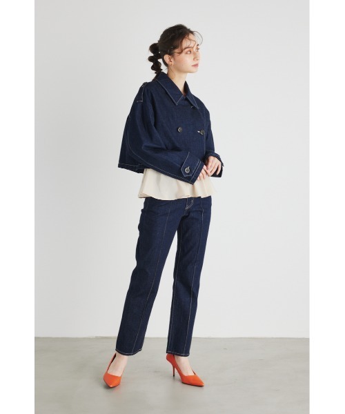 rienda（リエンダ）の「センターピンタックデニムパンツ（デニムパンツ・レディース・ブルー・24inch/25inch/26inch）」の12枚目の写真