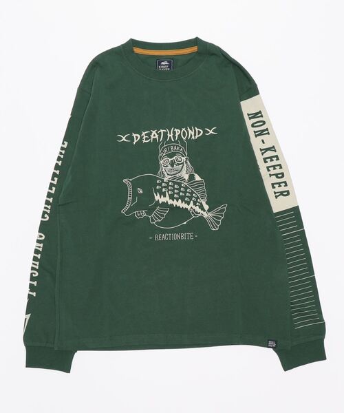 KRIFF MAYER（クリフメイヤー）の「チルタイムロンT(釣り)（Tシャツ/カットソー・メンズ・ネイビー/オフホワイト/グリーン/マスタード/チャコール・SMALL/MEDIUM/LARGE/X-LARGE）」の3枚目の写真