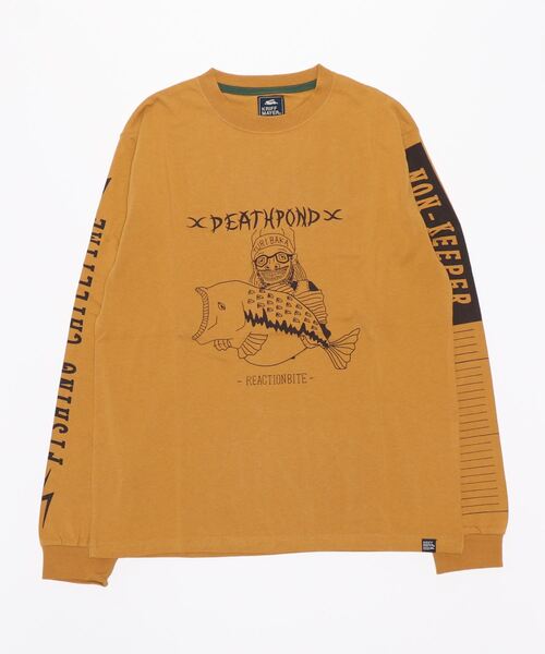 KRIFF MAYER（クリフメイヤー）の「チルタイムロンT(釣り)（Tシャツ/カットソー・メンズ・ネイビー/オフホワイト/グリーン/マスタード/チャコール・SMALL/MEDIUM/LARGE/X-LARGE）」の5枚目の写真