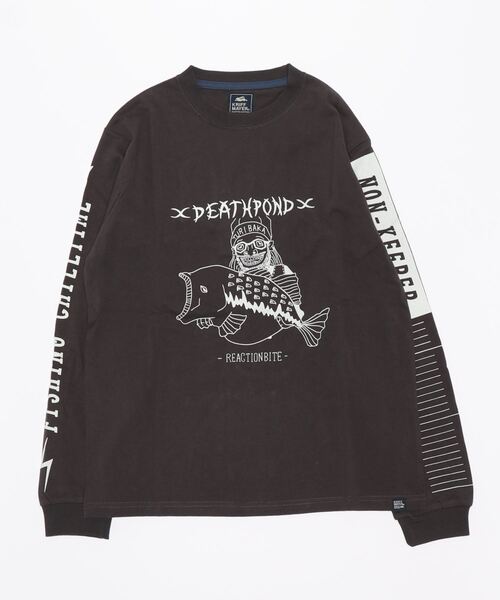 KRIFF MAYER（クリフメイヤー）の「チルタイムロンT(釣り)（Tシャツ/カットソー・メンズ・ネイビー/オフホワイト/グリーン/マスタード/チャコール・SMALL/MEDIUM/LARGE/X-LARGE）」の6枚目の写真