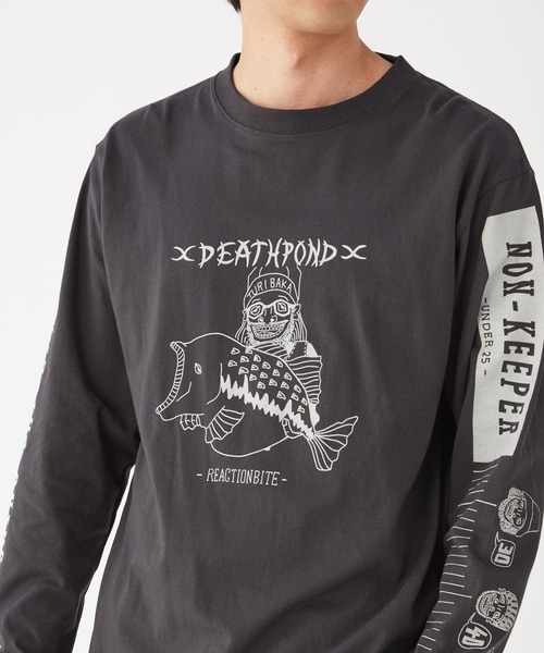 KRIFF MAYER（クリフメイヤー）の「チルタイムロンT(釣り)（Tシャツ/カットソー・メンズ・ネイビー/オフホワイト/グリーン/マスタード/チャコール・SMALL/MEDIUM/LARGE/X-LARGE）」の15枚目の写真