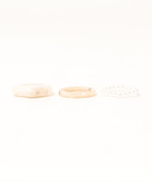 nemne store(ネンネストア)の「【accessory】(3点セット)ニュアンスクリアリング(リング・レディース・ブラウン/アイボリー・フリー)」の5枚目の写真