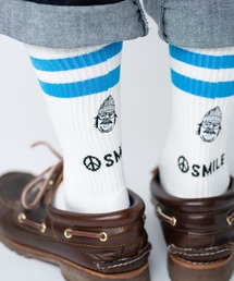 gym master（ジムマスター）の「SMILE刺繍ラインソックス（ソックス/靴下）」
