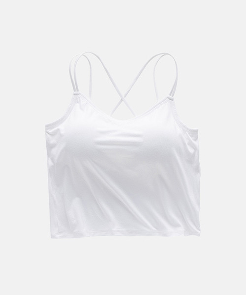 c.u.l（シーユーエル）の「カップ付きバッククロスキャミソール culw249（キャミソール・レディース・ブラック/ホワイト・M/L/XL）」の12枚目の写真