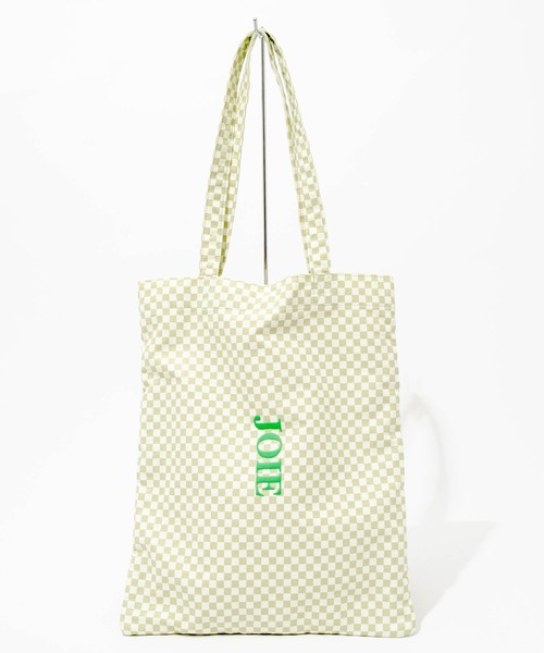 polka polka（ポルカポルカ）の「【 polka polka / ポルカポルカ 】 ブロックチェック フラット トートバッグ  blocchecktote SDI（トートバッグ・レディース・ブラック/ベージュ/グリーン・FREE）」の9枚目の写真