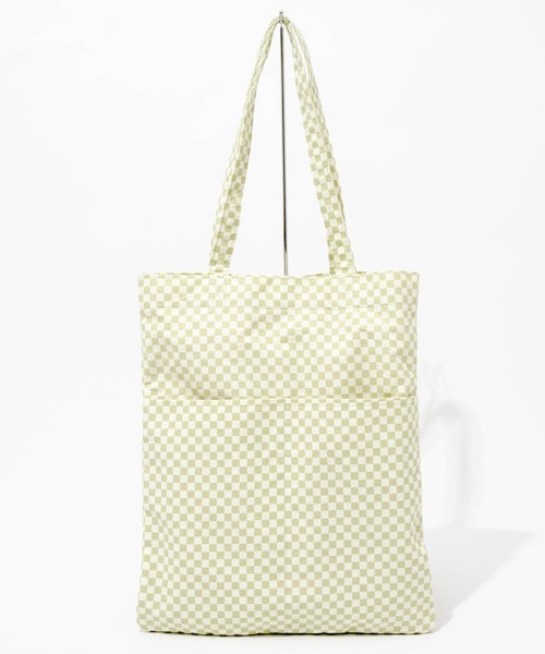 polka polka（ポルカポルカ）の「【 polka polka / ポルカポルカ 】 ブロックチェック フラット トートバッグ  blocchecktote SDI（トートバッグ・レディース・ブラック/ベージュ/グリーン・FREE）」の10枚目の写真