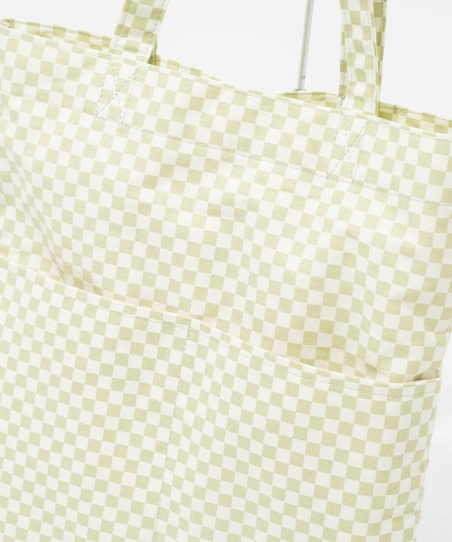 polka polka（ポルカポルカ）の「【 polka polka / ポルカポルカ 】 ブロックチェック フラット トートバッグ  blocchecktote SDI（トートバッグ・レディース・ブラック/ベージュ/グリーン・FREE）」の11枚目の写真