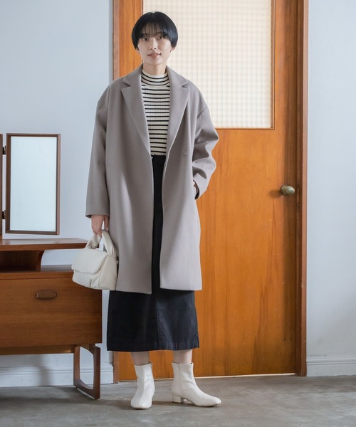 LEPSIM（レプシィム）の「TRチェスターコート　277800（チェスターコート・レディース・ブラック/モカ/イエロー・FREE/TALL）」の17枚目の写真