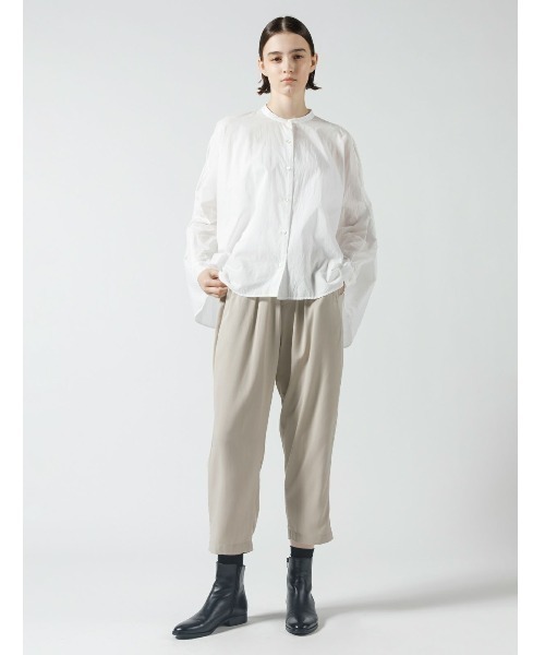 mizuiroind（ミズイロインド）の「mizuiro ind R/Tタックイージーパンツ（その他パンツ・レディース・ブラック/サンドベージュ/ネイビー/カーキ/ベージュ・2）」の4枚目の写真