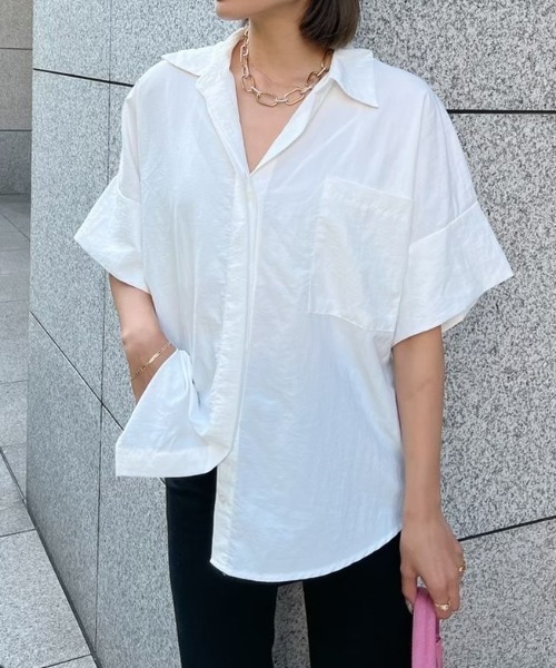 Vicente（ヴィセンテ）の「Paletone shirt（シャツ/ブラウス・レディース・ホワイト/ピンク・FREE）」の2枚目の写真