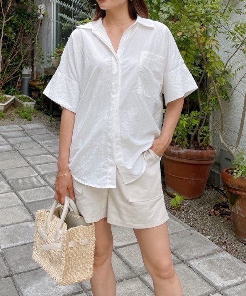 Vicente（ヴィセンテ）の「Paletone shirt（シャツ/ブラウス・レディース・ホワイト/ピンク・FREE）」の4枚目の写真