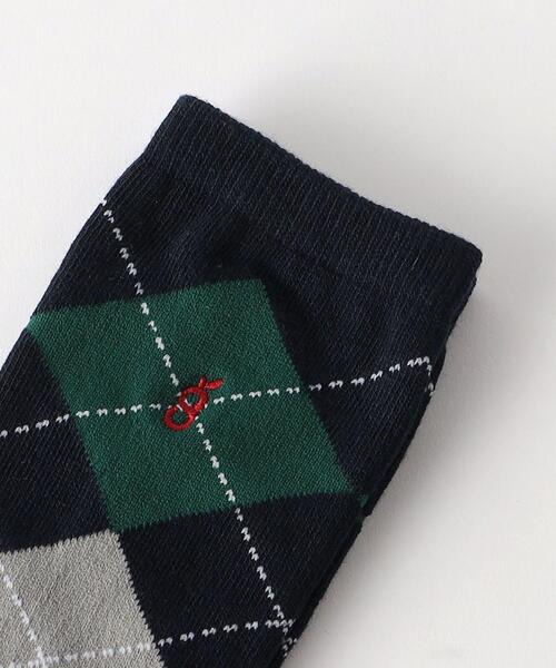 green label relaxing（グリーンレーベルリラクシング）の「OC GLR アーガイル ハイソックス 17cm-19cm（ソックス/靴下・キッズ・ネイビー・17-19cm）」の2枚目の写真