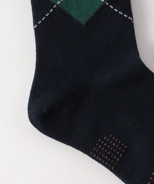 green label relaxing（グリーンレーベルリラクシング）の「OC GLR アーガイル ハイソックス 17cm-19cm（ソックス/靴下・キッズ・ネイビー・17-19cm）」の5枚目の写真