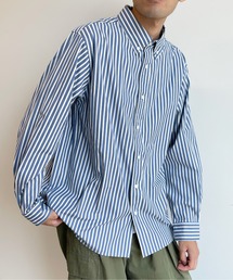 ストライプブロードボタンダウンシャツ