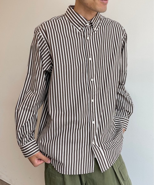 CPCM(シーピーシーエム)の「ストライプブロードボタンダウンシャツ(シャツ/ブラウス・メンズ・ブラウン/グリーン/ブルー・LARGE/MEDIUM)」の14枚目の写真