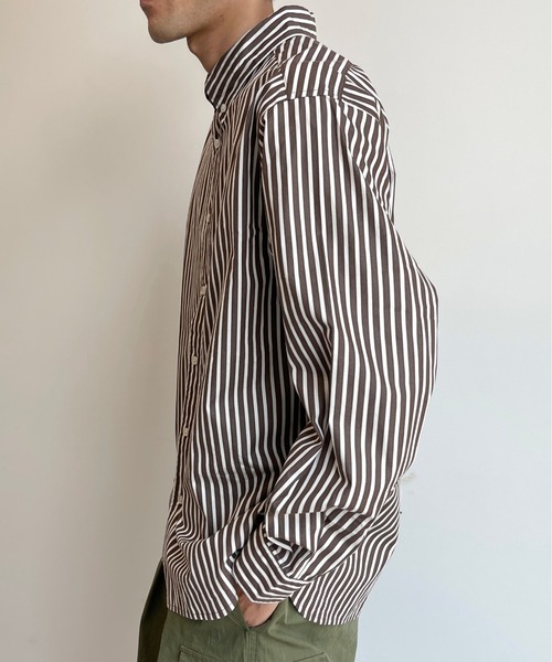CPCM(シーピーシーエム)の「ストライプブロードボタンダウンシャツ(シャツ/ブラウス・メンズ・ブラウン/グリーン/ブルー・LARGE/MEDIUM)」の17枚目の写真
