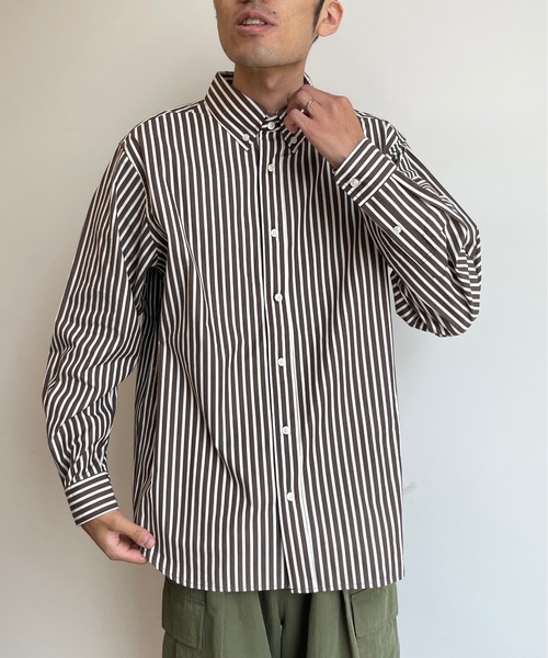 CPCM(シーピーシーエム)の「ストライプブロードボタンダウンシャツ(シャツ/ブラウス・メンズ・ブラウン/グリーン/ブルー・LARGE/MEDIUM)」の18枚目の写真