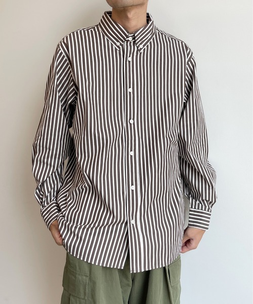 CPCM(シーピーシーエム)の「ストライプブロードボタンダウンシャツ(シャツ/ブラウス・メンズ・ブラウン/グリーン/ブルー・LARGE/MEDIUM)」の12枚目の写真