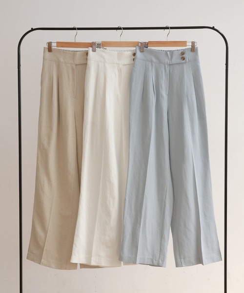 Isn't She?(イズントシー)の「front button wide pants(その他パンツ・レディース・アイボリー/ベージュ/ライトブルー・FREE)」の17枚目の写真