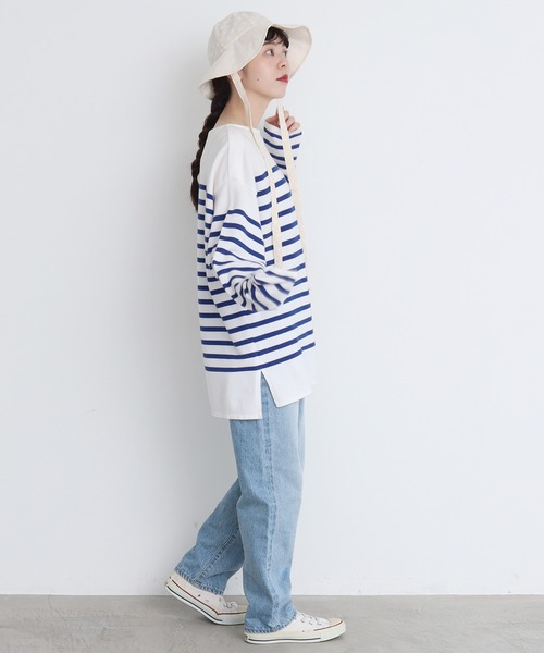 Dot&Stripes CHILD WOMAN(ドットアンドストライプス チャイルドウーマン)の「コットン/キュプラカットワーク伊吹染 ハット(ハット・レディース・アイボリー・FREE)」の9枚目の写真